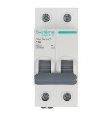 Автоматический выключатель модульный Systeme Electric City9 Set 2P 16А тип C 4,5 кА 230 В (C9F34216)