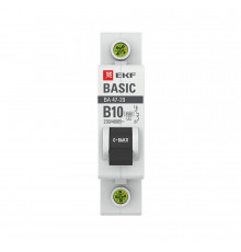 Автоматический выключатель модульный EKF Basic ВА 47-29 1P 10А тип B 4,5 кА 230 В (mcb4729-1-10-B)