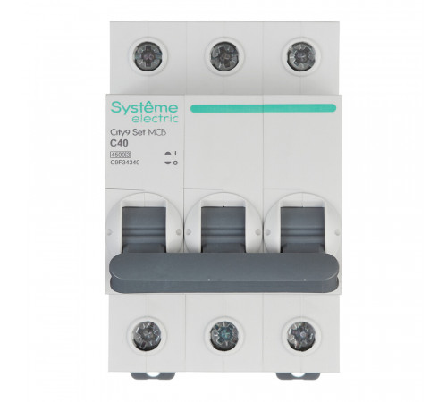 Автоматический выключатель модульный Systeme Electric City9 Set 3P 40А тип C 4,5 кА 230 В (C9F34340)