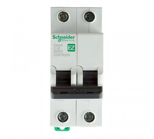 Автоматический выключатель модульный Schneider Electric Easy9 2P 25А тип C 6 кА 220 В (EZ9F56225)
