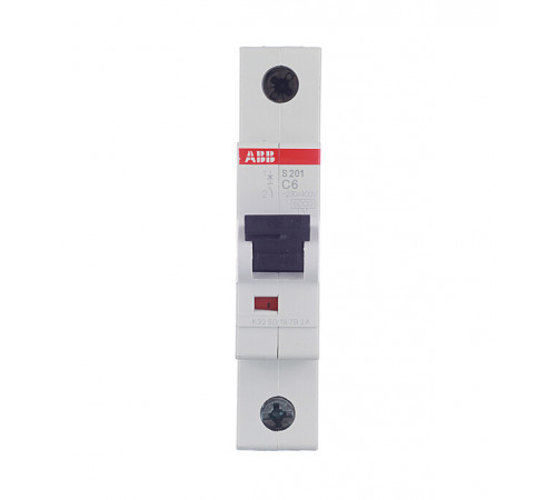 Автоматический выключатель модульный ABB S201 1P 6А тип C 6 кА 220 В (2CDS251001R0064) Автоматический выключатель модульный ABB S201 1P 6А тип C 6 кА 220 В (2CDS251001R0064)
