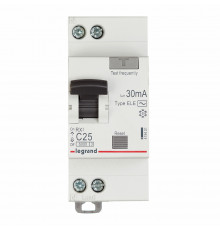 Автомат дифференциальный Legrand RX3 25А 1P+N тип AC 30 мА 6 кА (419401)