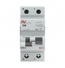 Автомат дифференциальный EKF Averes DVA-6 10А 1P+N тип AC 30 мА 6 кА (rcbo6-1pn-10C-30-ac-av)
