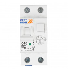 Автомат дифференциальный КЭАЗ OptiDin D63 40А 1P+N тип AC 100 мА 4,5 кА (328109)