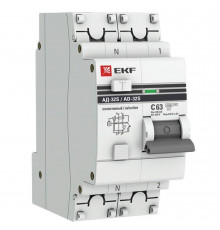 Автомат дифференциальный EKF PROxima АД-32 63А 1P+N тип AC 100 мА 4,5 кА (DA32-63-100S-pro)