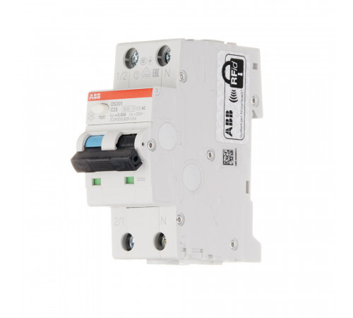 Автомат дифференциальный ABB DS201 25А 1P+N тип AC 30 мА 6 кА (2CSR255080R1254) Автомат дифференциальный ABB DS201 25А 1P+N тип AC 30 мА 6 кА (2CSR255080R1254)