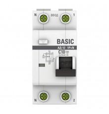 Автомат дифференциальный EKF Basic АД-12 10А 1P+N тип AC 30 мА 4,5 кА (DA12-10-30-bas)
