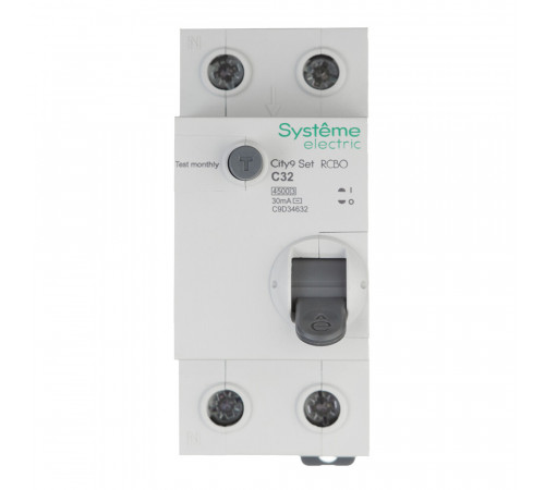Автомат дифференциальный Systeme Electric City9 Set АВДТ 32А 1P+N тип AC 30 мА 4,5 кА (C9D34632)