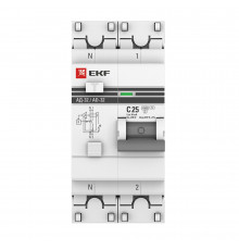 Автомат дифференциальный EKF PROxima АД-32 25А 1P+N тип AC 30 мА 4,5 кА (DA32-25-30-pro)