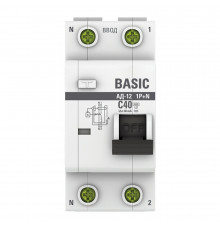 Автомат дифференциальный EKF Basic АД-12 40А 1P+N тип AC 30 мА 4,5 кА (DA12-40-30-bas)