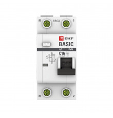 Автомат дифференциальный EKF Basic АД-12 16А 1P+N тип AC 30 мА 4,5 кА (DA12-16-30-bas)