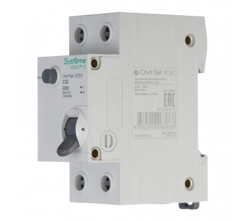 Автомат дифференциальный Systeme Electric City9 Set АВДТ 32А 1P+N тип AC 30 мА 4,5 кА (C9D34632)