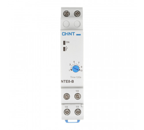 Реле времени модульное Chint NTE8 (258459) T1-T2 250 В 5 А тип AC 1P Реле времени модульное Chint NTE8 (258459) T1-T2 250 В 5 А тип AC 1P