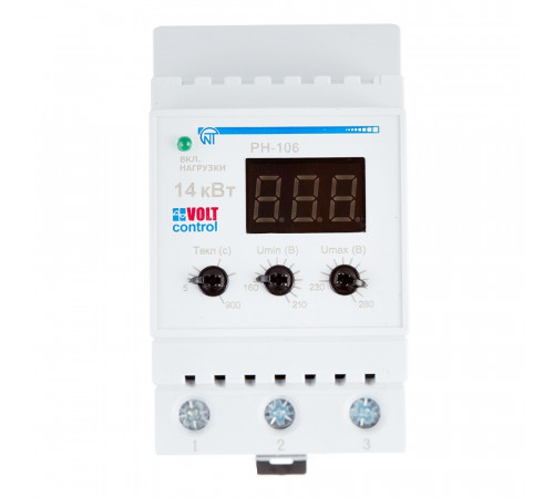 Реле напряжения модульное Новатек РН-106 220 В 60 А тип AC 1P+N Реле напряжения модульное Новатек РН-106 220 В 60 А тип AC 1P+N