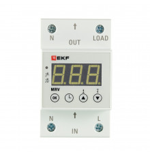 Реле напряжения модульное EKF PROxima (MRV-63A) 230 В 63 А 1P+N с дисплеем