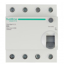УЗО Systeme Electric City9 Set ВДТ 63А 3P+N тип AC 300 мА 6 кА (C9R66463)