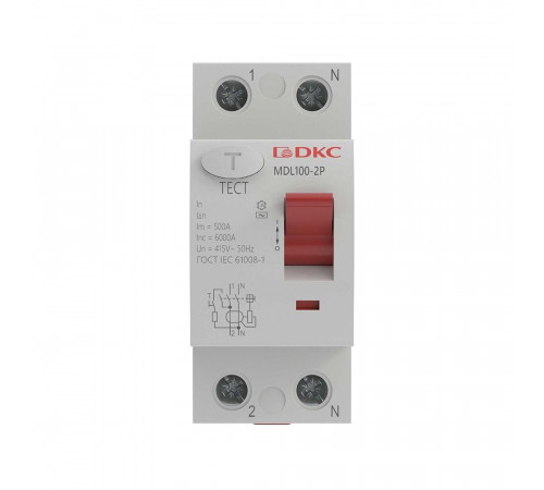 УЗО DKC Yon Max 40А 1P+N тип AC 30 мА 10 кА (MDL100-2P2-40-AC)