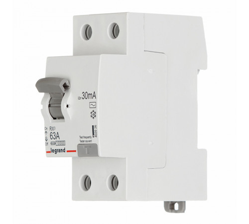 УЗО Legrand RX3 63А 1P+N тип AC 30 мА 10 кА (402026) УЗО Legrand RX3 63А 1P+N тип AC 30 мА 10 кА (402026)