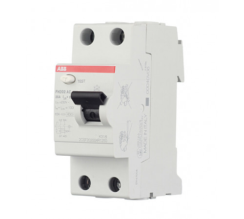 УЗО ABB SH FH202 25А 1P+N тип AC 30 мА 6 кА (2CSF202004R1250) УЗО ABB SH FH202 25А 1P+N тип AC 30 мА 6 кА (2CSF202004R1250)