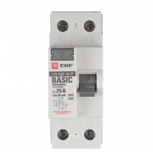 УЗО EKF Basic ВДТ-40 25А 1P+N тип AC 30 мА 4,5 кА (elcb-2-25-30e-sim)
