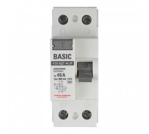 УЗО EKF Basic ВДТ-40 40А 1P+N тип AC 300 мА 4,5 кА (elcb-2-40-300e-sim) УЗО EKF Basic ВДТ-40 40А 1P+N тип AC 300 мА 4,5 кА (elcb-2-40-300e-sim)