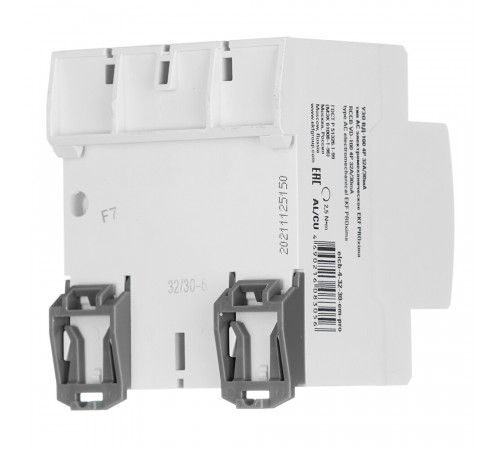 УЗО EKF PROxima ВД-100 32А 3P+N тип AC 30 мА 4,5 кА компактное (elcb-4-32-30-em-pro) УЗО EKF PROxima ВД-100 32А 3P+N тип AC 30 мА 4,5 кА компактное (elcb-4-32-30-em-pro)