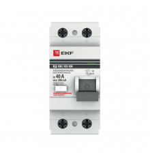 УЗО EKF PROxima ВД-100 40А 1P+N тип AC 300 мА 4,5 кА (elcb-2-40-300-em-pro)