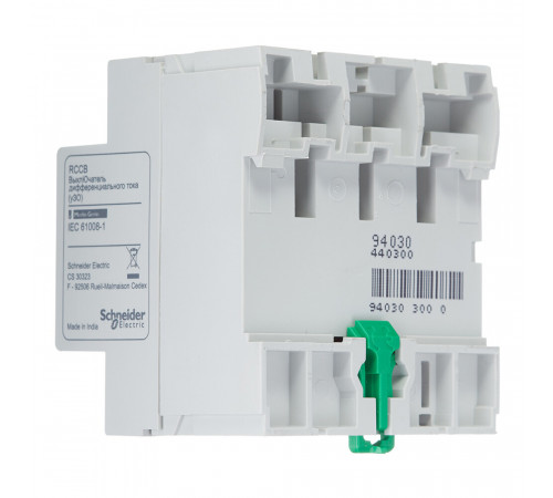 УЗО Schneider Electric Easy9 40А 3P+N тип AC 300 мА 4,5 кА (EZ9R64440) УЗО Schneider Electric Easy9 40А 3P+N тип AC 300 мА 4,5 кА (EZ9R64440)