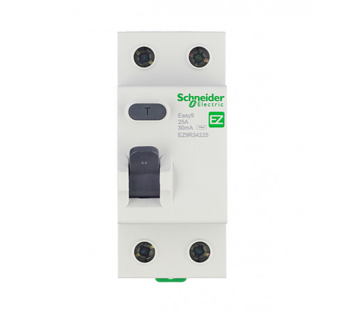 УЗО Schneider Electric Easy9 25А 1P+N тип AC 30 мА 4,5 кА (EZ9R34225) УЗО Schneider Electric Easy9 25А 1P+N тип AC 30 мА 4,5 кА (EZ9R34225)