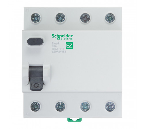 УЗО Schneider Electric Easy9 63А 3P+N тип AC 30 мА 4,5 кА (EZ9R34463) УЗО Schneider Electric Easy9 63А 3P+N тип AC 30 мА 4,5 кА (EZ9R34463)