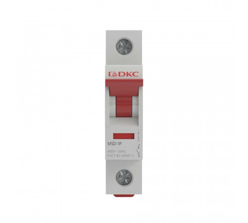 Выключатель нагрузки DKC Yon Max MSD 1P 40А 230 В на DIN-рейку модульный (MSD-1P40)