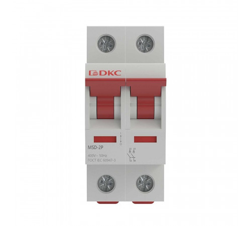 Выключатель нагрузки DKC Yon Max MSD 2P 63А 400 В на DIN-рейку (MSD-2P63) Выключатель нагрузки DKC Yon Max MSD 2P 63А 400 В на DIN-рейку (MSD-2P63)