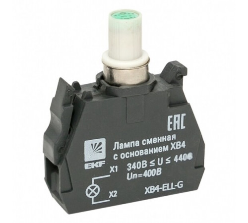Лампа сменная EKF PROxima ХВ4 10х32х39 мм 400 В IP40 с основанием пластиковая зеленая (XB4-ELL-G) Лампа сменная EKF PROxima ХВ4 10х32х39 мм 400 В IP40 с основанием пластиковая зеленая (XB4-ELL-G)