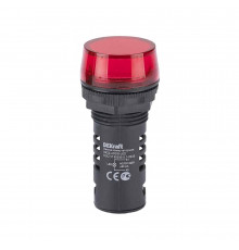 Лампа сигнальная Dekraft ЛK-22 220 В IP54 пластиковая красная (25119DEK)