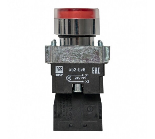 Кнопка плоская EKF PROxima ВА42 24 В IP40 без фиксации с подсветкой красная (xb2-bw42-24) Кнопка плоская EKF PROxima ВА42 24 В IP40 без фиксации с подсветкой красная (xb2-bw42-24)