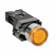 Кнопка плоская EKF PROxima ВА51 230 В IP65 без фиксации с подсветкой желтая (xb2-bw51-230-65)