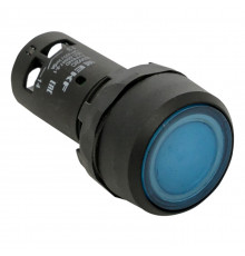 Кнопка плоская EKF PROxima SW2C-10D 230 В IP54 без фиксации с подсветкой синяя (sw2c-md-b)