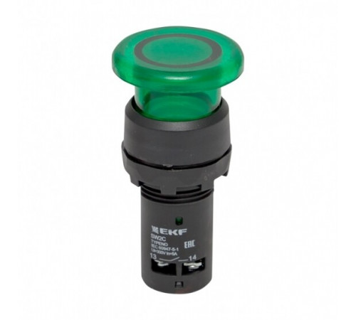 Кнопка грибок EKF PROxima SW2C-MD 230 В 1NO IP54 без фиксации с подсветкой зеленая (sw2c-md-gg-24) Кнопка грибок EKF PROxima SW2C-MD 230 В 1NO IP54 без фиксации с подсветкой зеленая (sw2c-md-gg-24)