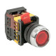 Кнопка плоская EKF PROxima ABLFS-22 230 В IP40 без фиксации с подсветкой красная (ablfs-22-r)