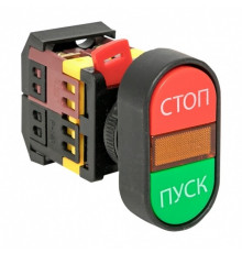 Кнопка овальная EKF PROxima APBB-22N 230 В IP40 пуск-стоп красно-зеленая (pbn-apbb-o)