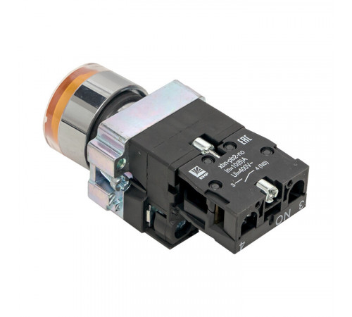 Кнопка плоская EKF PROxima BA51 24 В IP40 с подсветкой желтая (xb2-bw51-24)