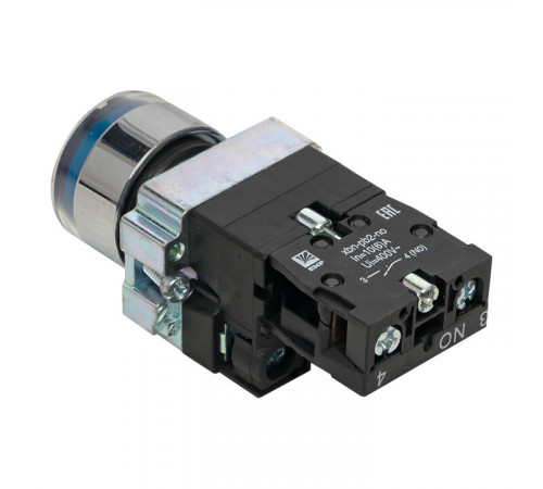 Кнопка плоская EKF PROxima BW61 24 В IP40 с подсветкой синяя (xb2-bw61-24)