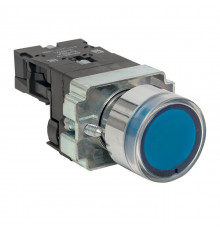 Кнопка плоская EKF PROxima BA61 230 В IP40 с подсветкой синяя (xb2-bw61-230)
