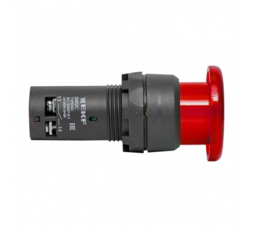 Кнопка грибок EKF PROxima SW2C-MD 230 В 1NC IP54 без фиксации с подсветкой красная (sw2c-md-rr)