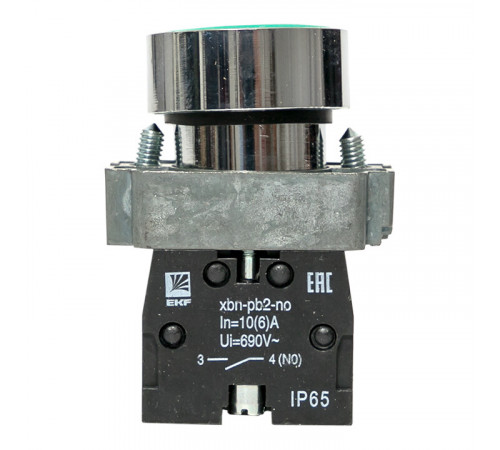 Кнопка EKF PROxima BA31 230 В IP65 металлическая зеленая (xb2-ba31-65)