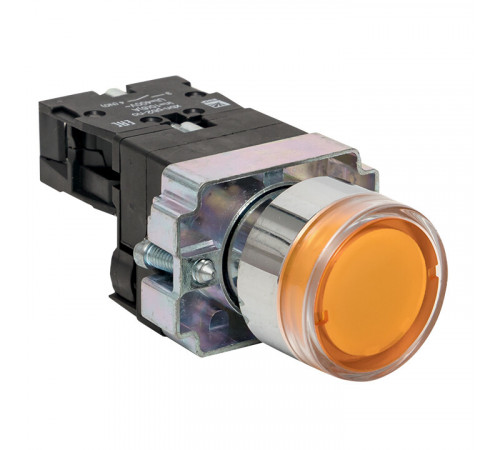 Кнопка плоская EKF PROxima BA51 24 В IP40 с подсветкой желтая (xb2-bw51-24)