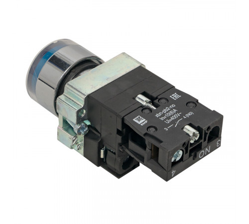 Кнопка плоская EKF PROxima BA61 230 В IP40 с подсветкой синяя (xb2-bw61-230)