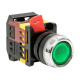 Кнопка плоская EKF PROxima ABLFS-22 230 В IP40 без фиксации с подсветкой зеленая (ablfs-22-g)