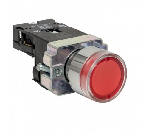 Кнопка плоская EKF PROxima ВА42 230 В IP40 без фиксации с подсветкой красная (xb2-bw42-230) Кнопка плоская EKF PROxima ВА42 230 В IP40 без фиксации с подсветкой красная (xb2-bw42-230)