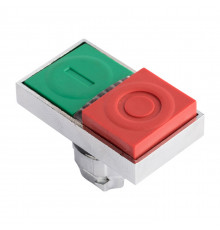 Кнопка прямоугольная EKF PROxima XB4 220 В IP54 с подсветкой пуск-стоп красно-зеленая (XB4BW84)